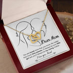 Gift for Mom I will always be your Little Girl Interlocking Hearts Necklace