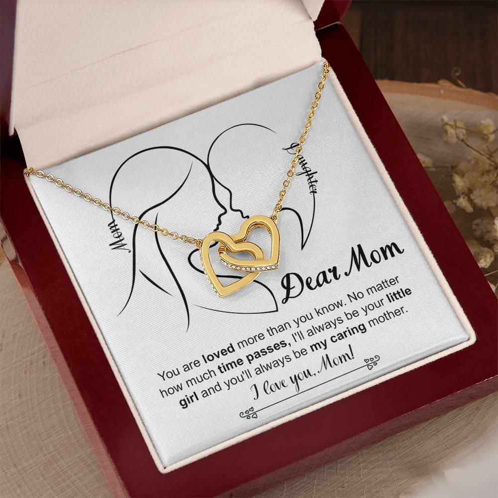 Gift for Mom I will always be your Little Girl Interlocking Hearts Necklace - Mallard Moon Gift Shop
