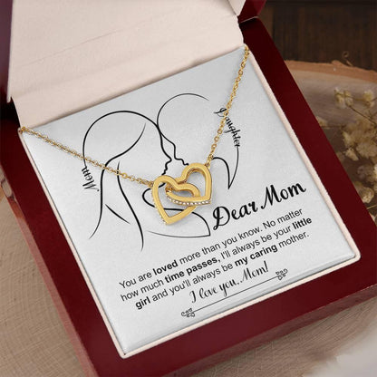 Gift for Mom I will always be your Little Girl Interlocking Hearts Necklace - Mallard Moon Gift Shop