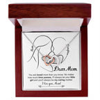 Gift for Mom I will always be your Little Girl Interlocking Hearts Necklace