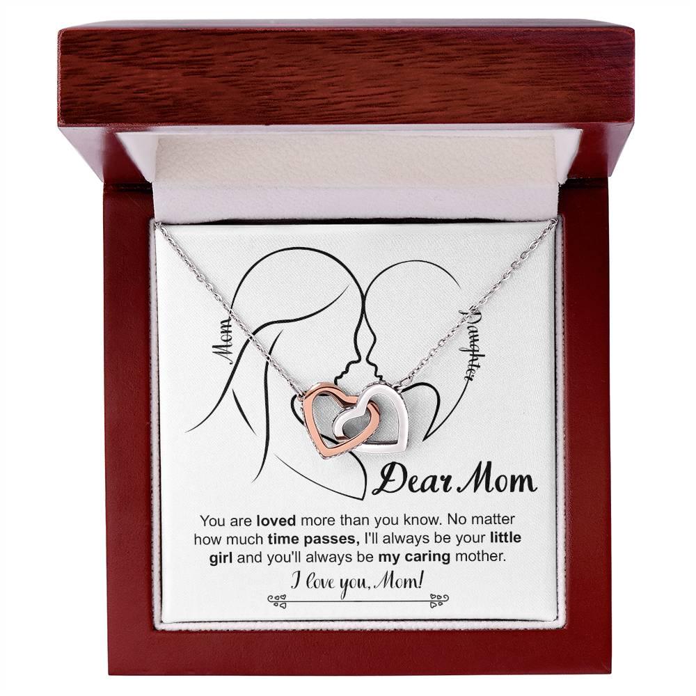 Gift for Mom I will always be your Little Girl Interlocking Hearts Necklace - Mallard Moon Gift Shop