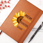 Gift for Mom Personalized Sunflower Graphic Leather Journal