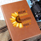 Gift for Mom Personalized Sunflower Graphic Leather Journal