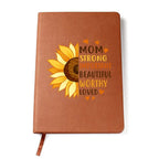 Gift for Mom Personalized Sunflower Graphic Leather Journal