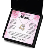 Gift for Mom Without You There is No Me Mother's Day Birthday Gift Heart Pendant Necklace