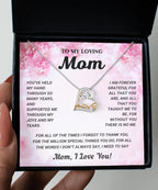 Gift for Mom Without You There is No Me Mother's Day Birthday Gift Heart Pendant Necklace