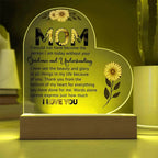 Gift for Mom Words Cannot Express Just How Much I Love You Heart Shaped Acrylic Plaque