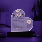 Gift for Mom Words Cannot Express Just How Much I Love You Heart Shaped Acrylic Plaque