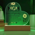 Gift for Mom Words Cannot Express Just How Much I Love You Heart Shaped Acrylic Plaque