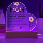 Gift for Mom Words Cannot Express Just How Much I Love You Heart Shaped Acrylic Plaque