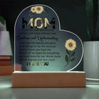 Gift for Mom Words Cannot Express Just How Much I Love You Heart Shaped Acrylic Plaque