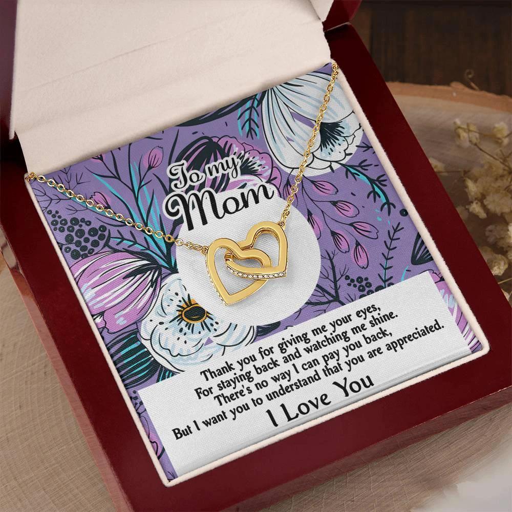 Gift for Mom-You Are Appreciated Interlocking Hearts Necklace