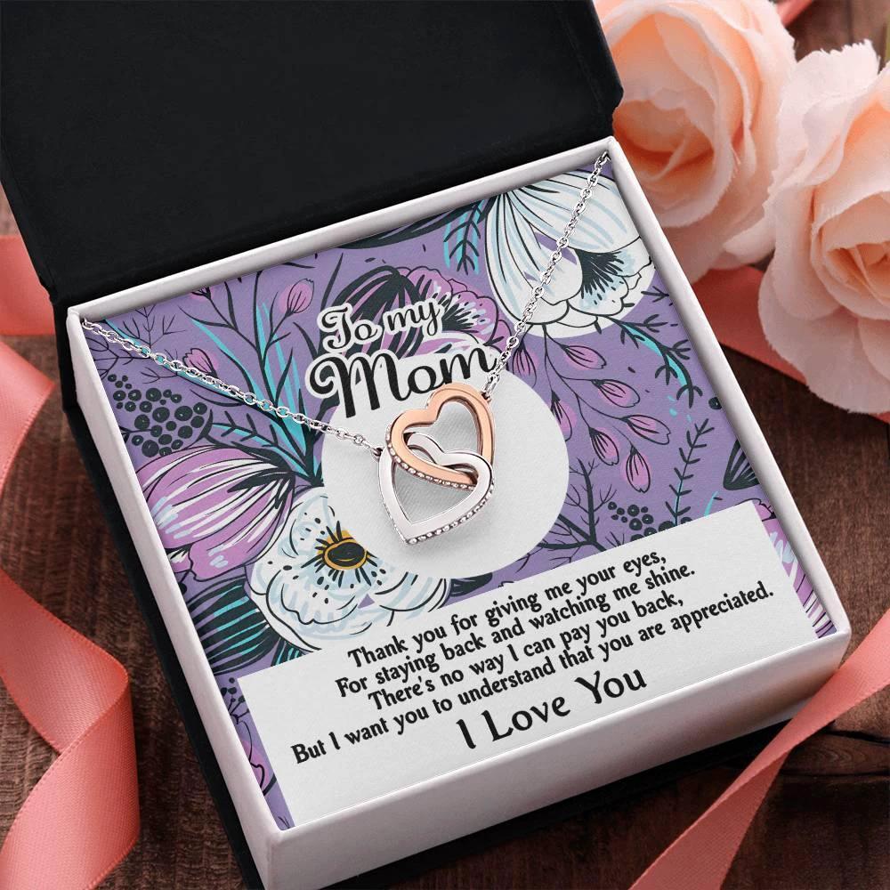 Gift for Mom-You Are Appreciated Interlocking Hearts Necklace