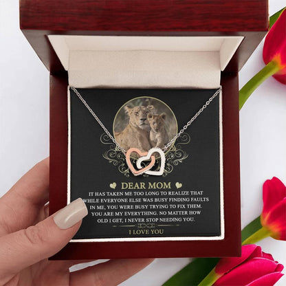Gift for Mom You are My Everything Interlocking Hearts Necklace - Mallard Moon Gift Shop