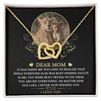 Gift for Mom You are My Everything Interlocking Hearts Necklace
