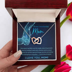 Gift for Mom You Stood Behind My Dreams Interlocking Hearts Necklace