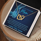 Gift for Mom You Stood Behind My Dreams Interlocking Hearts Necklace