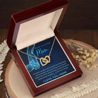 Gift for Mom You Stood Behind My Dreams Interlocking Hearts Necklace
