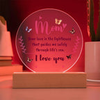 Gift for Mom, Your Love is the Lighthouse that Guides me through Life's Sea Acrylic Plaque