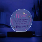 Gift for Mom, Your Love is the Lighthouse that Guides me through Life's Sea Acrylic Plaque
