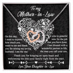 Gift for Mother-In-Law From Daughter-in-law Thank You for Keeping an Open Heart - Interlocking Hearts Necklace