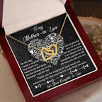 Gift for Mother-In-Law From Daughter-in-law Thank You for Keeping an Open Heart - Interlocking Hearts Necklace