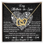 Gift for Mother-In-Law From Daughter-in-law Thank You for Keeping an Open Heart - Interlocking Hearts Necklace