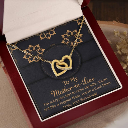 Gift for Mother-In-Law You are a Cool Mom Interlocking Hearts Necklace - Mallard Moon Gift Shop