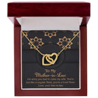 Gift for Mother-In-Law from Son-in-law You are a Cool Mom Interlocking Hearts Necklace
