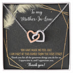 Gift for Mother-in-Law You are Appreciated Interlocking Hearts Necklace