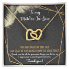 Gift for Mother-in-Law You are Appreciated Interlocking Hearts Necklace