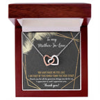 Gift for Mother-in-Law You are Appreciated Interlocking Hearts Necklace