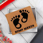 Gift for New Dad - Bump Maker Leather Wallet