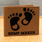 Gift for New Dad - Bump Maker Leather Wallet
