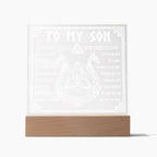 Gift for Son Inspirational Acrylic Plaque Never Give Up