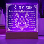 Gift for Son Inspirational Acrylic Plaque Never Give Up