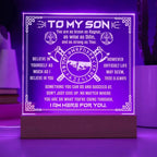 Gift for Son You are as Brave as Ragnar Inspirational Acrylic Plaque