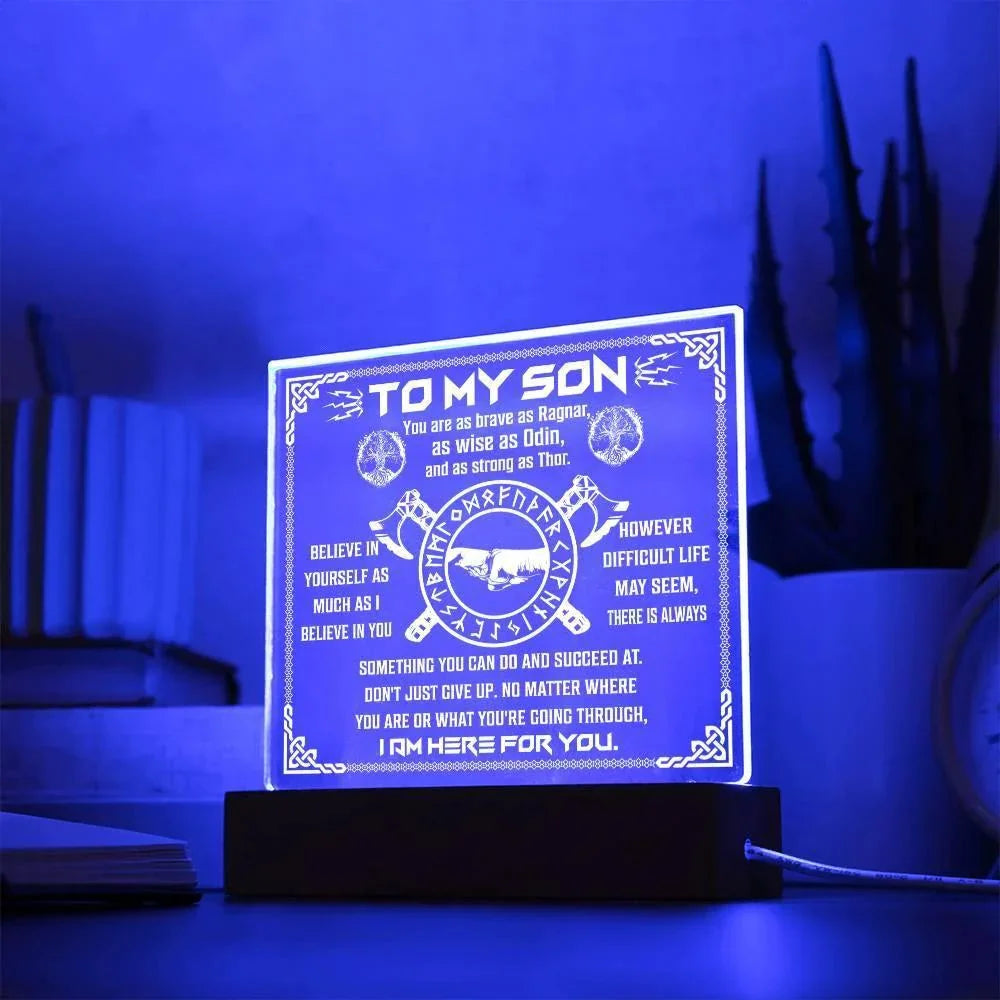Gift for Son You are as Brave as Ragnar Inspirational Acrylic Plaque
