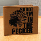 Gift for Turkey Hunter Leather Wallet