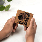 Gift for Turkey Hunter Leather Wallet