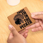 Gift for Turkey Hunter Leather Wallet