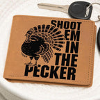 Gift for Turkey Hunter Leather Wallet