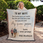Gift for Wife from Grumpy Old Husband Heirloom Woven Blanket