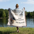 Gift for Wife from Grumpy Old Husband Heirloom Woven Blanket