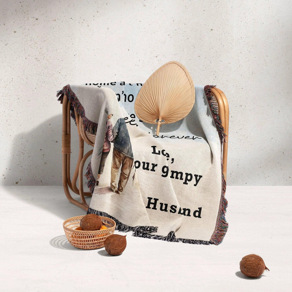 Gift for Wife from Grumpy Old Husband Heirloom Woven Blanket