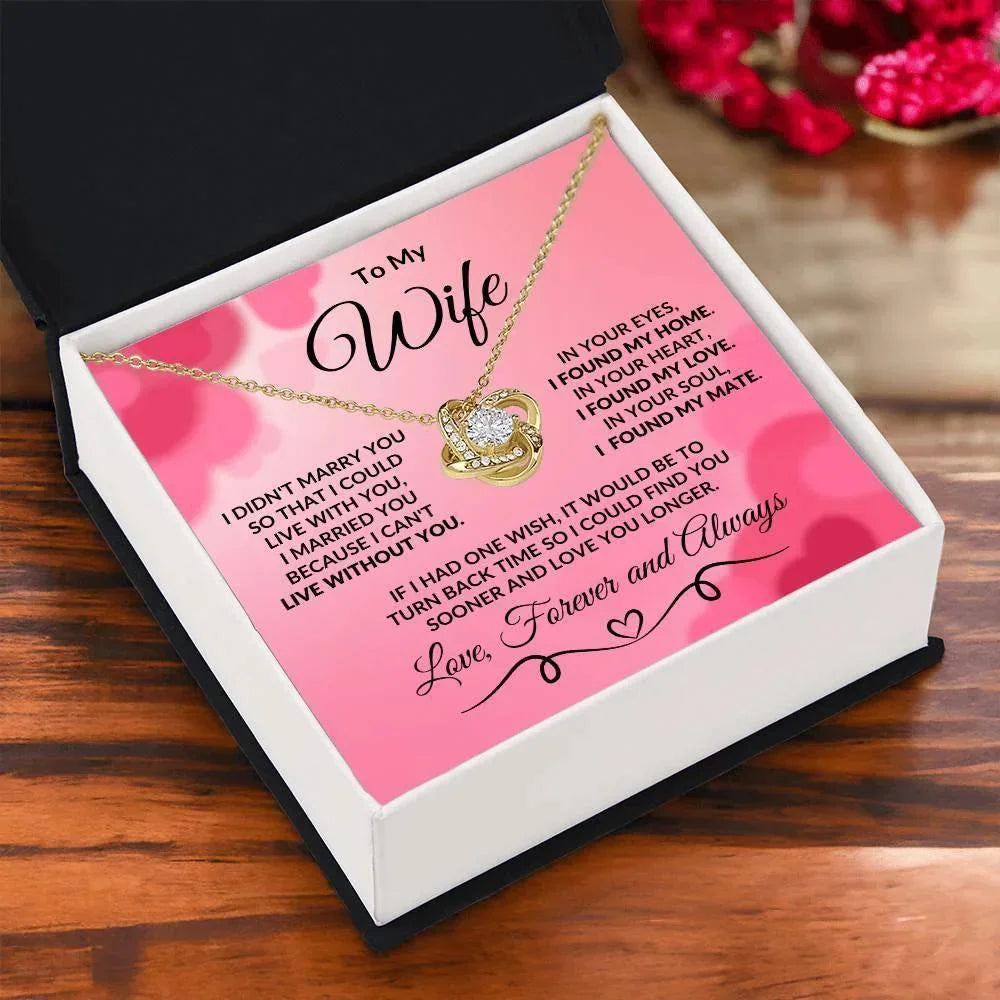 Gift for Wife I Found My Mate Valentine Love Knot Necklace