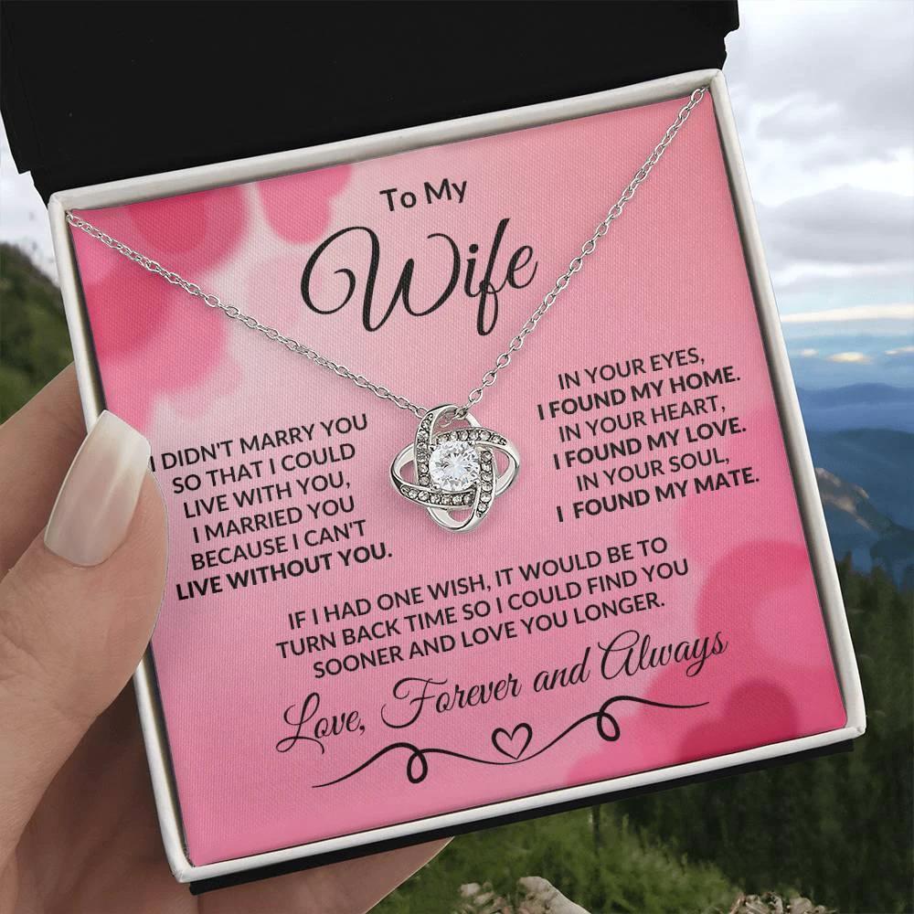 Gift for Wife I Found My Mate Valentine Love Knot Necklace