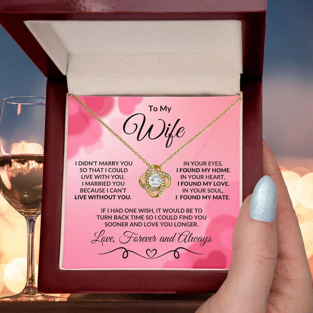 Gift for Wife I Found My Mate Valentine Love Knot Necklace