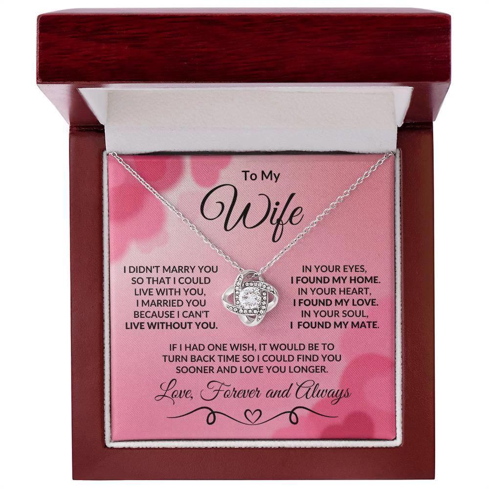Gift for Wife I Found My Mate Valentine Love Knot Necklace