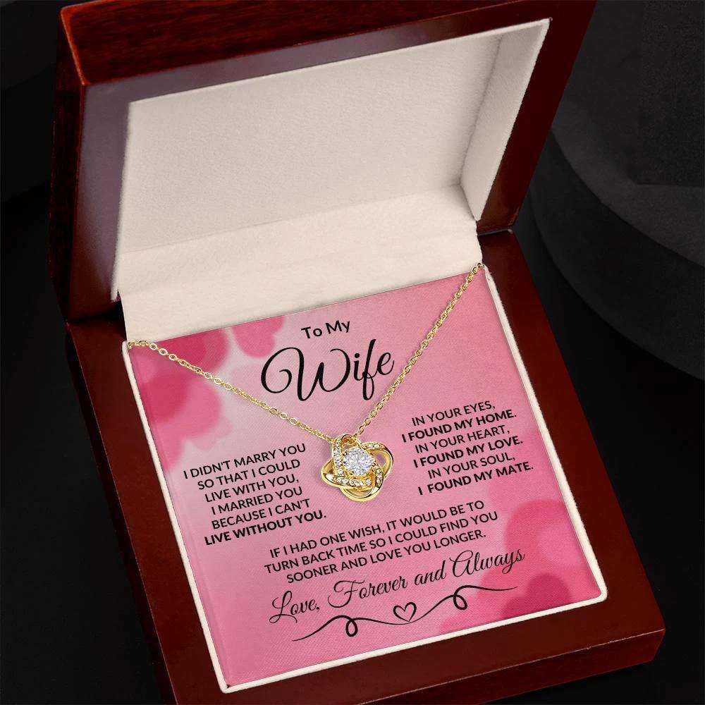 Gift for Wife I Found My Mate Valentine Love Knot Necklace